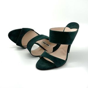 Miu Miu Green Suede Heels